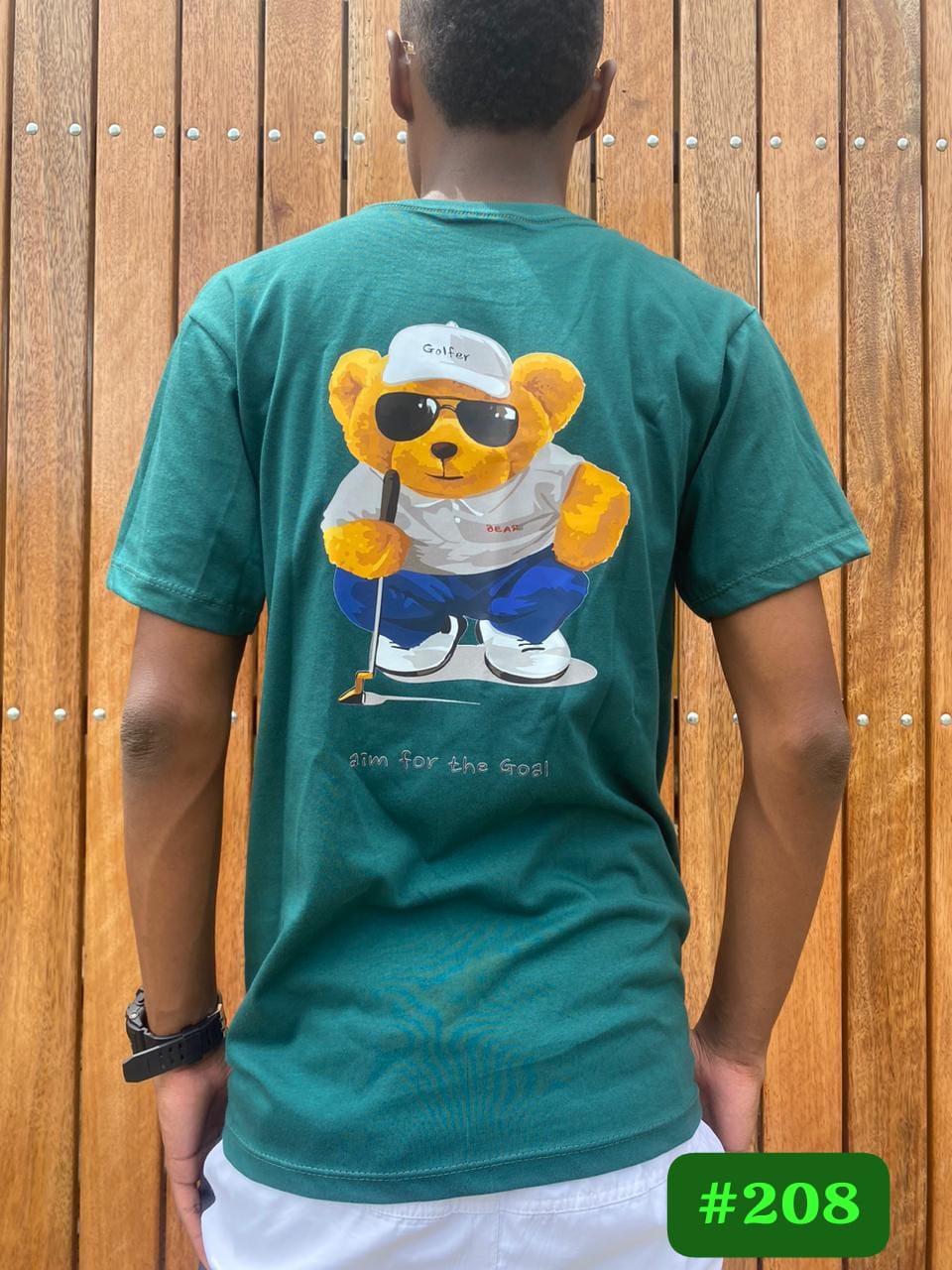 POLO GOLFER BEAR "AIM FOR THE GOAL" DARK GREEN