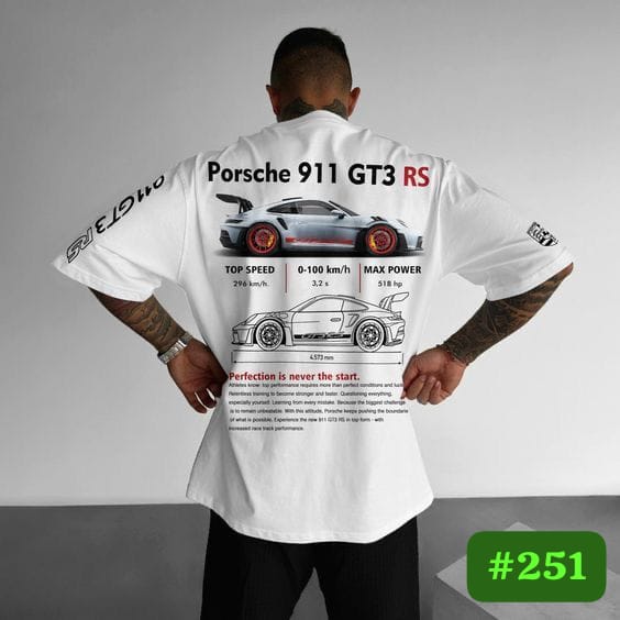 PORSCHE 911 GT3 RS "PERFECTION" WHITE OVERSIZE