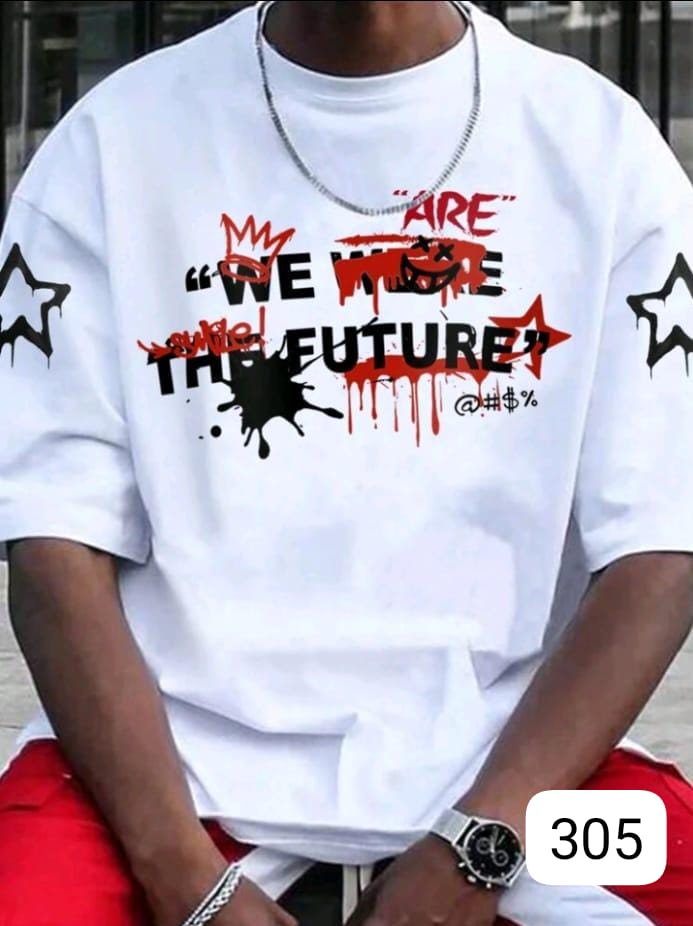 WE ARE THE FUTURE "GRAFFITI ART" WHITE OVERSIZE