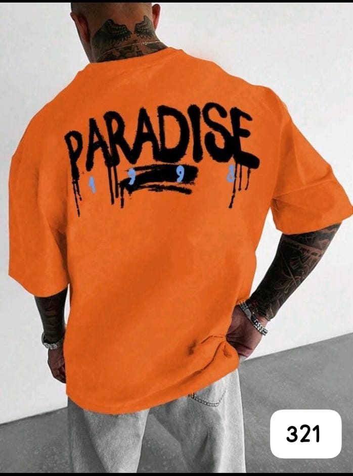 PARADISE "DRIPPING FONT" ORANGE OVERSIZE