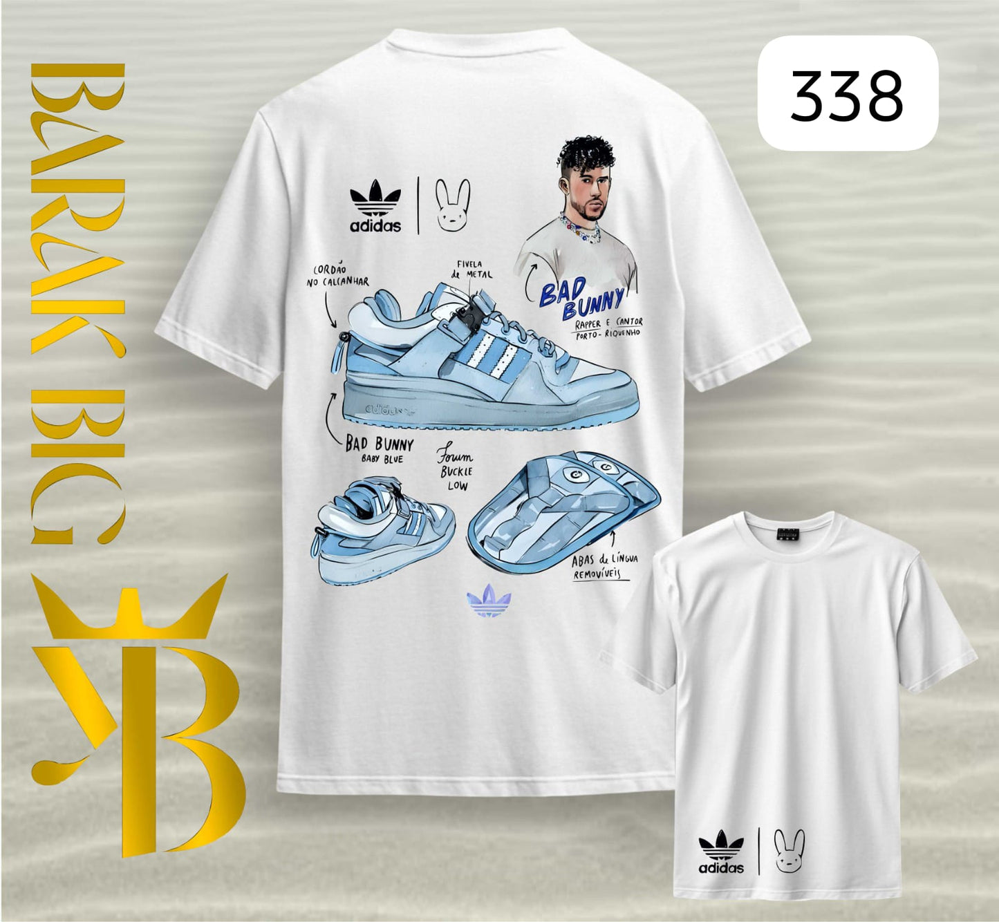 ADIDAS x BAD BUNNY "BABY BLUE FORUM" WHITE OVERSIZE