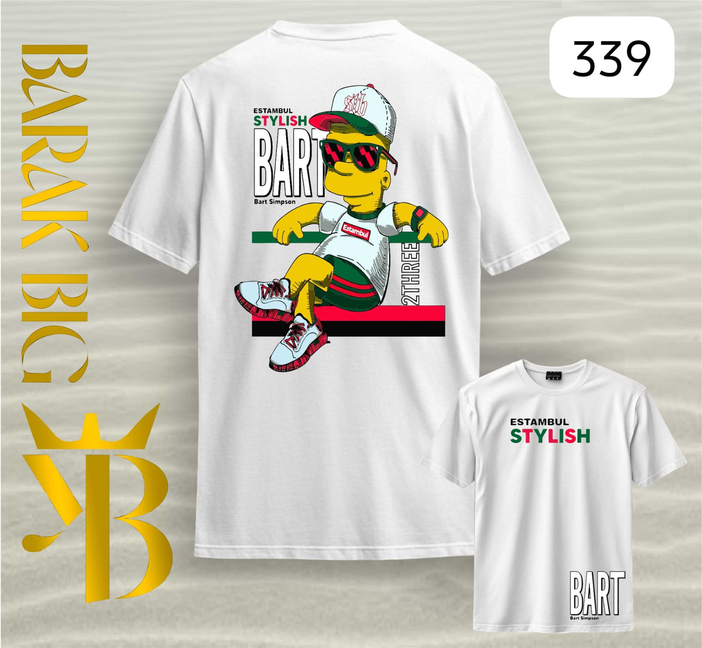 ESTAMBUL STYLISH "BART SIMPSON" WHITE OVERSIZE