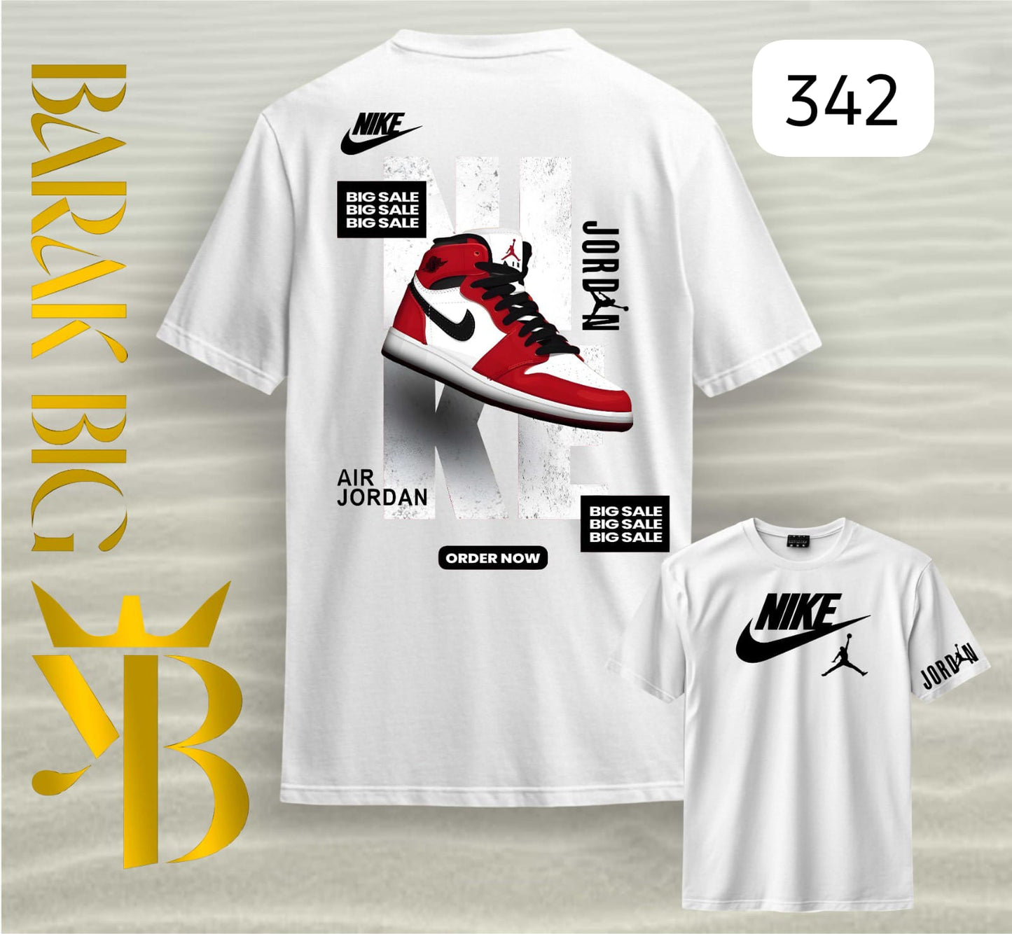 AIR JORDAN "BIG SALE CHICAGO" WHITE OVERSIZE