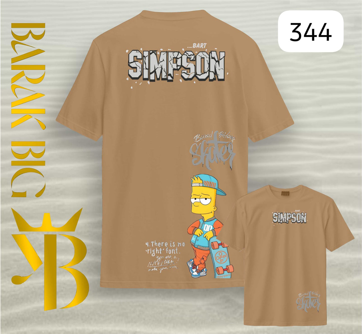 BART SIMPSON "SKATER SOUL" CHOCOLATE OVERSIZE