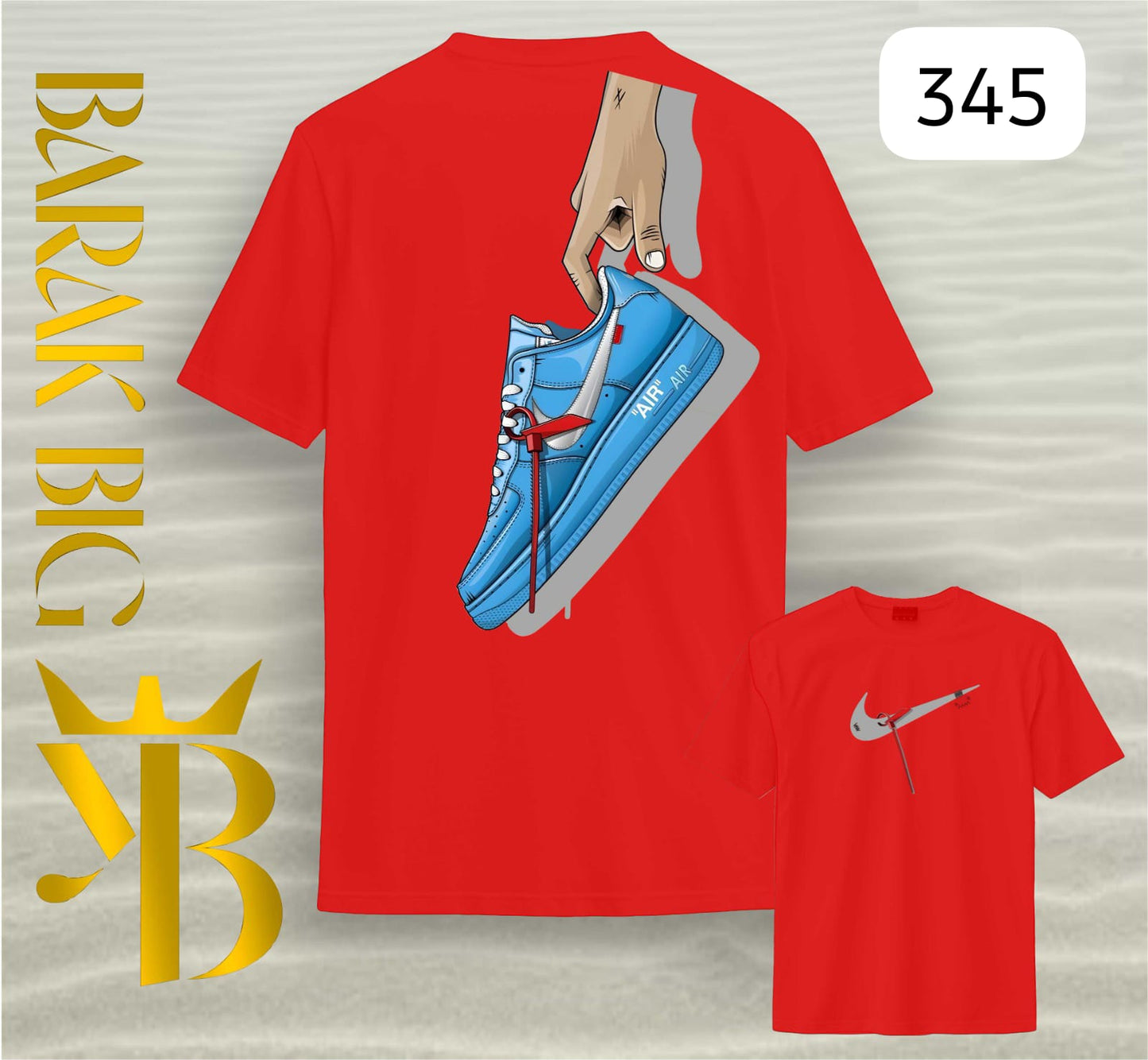 OFF-WHITE x NIKE "AIR FORCE 1 MCA" ROJO OVERSIZE