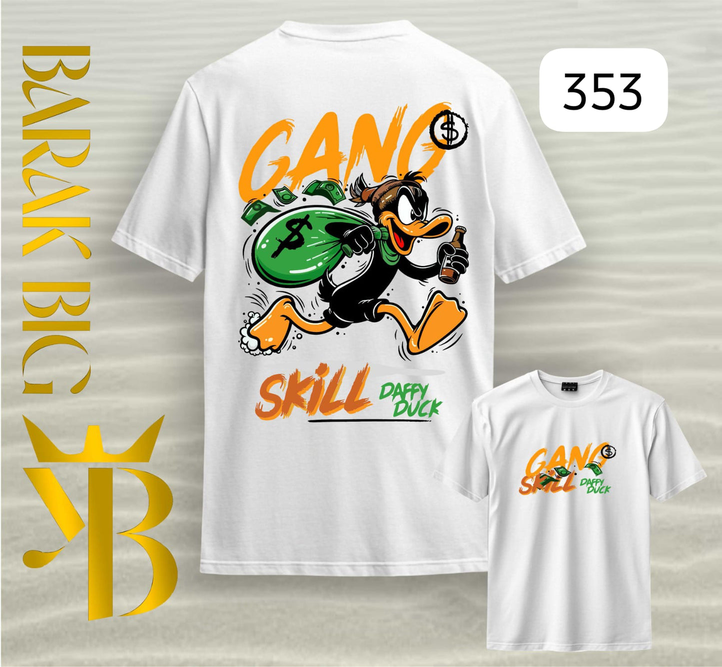 DAFFY DUCK "GANG SKILL" WHITE OVERSIZE