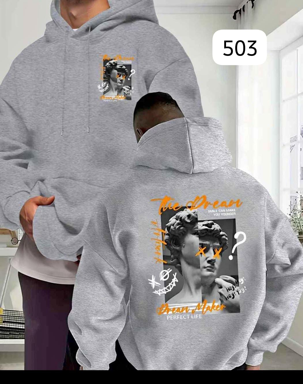 HOODIE STREETWEAR "THE DREAM" - SUDADERA OVERSIZE CON ESTAMPA GRÁFICA DAVID