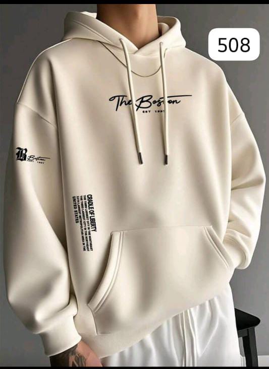 HOODIE MINIMALISTA "THE BOSTON EST 1997" - SUDADERA DE CORTE OVERSIZE