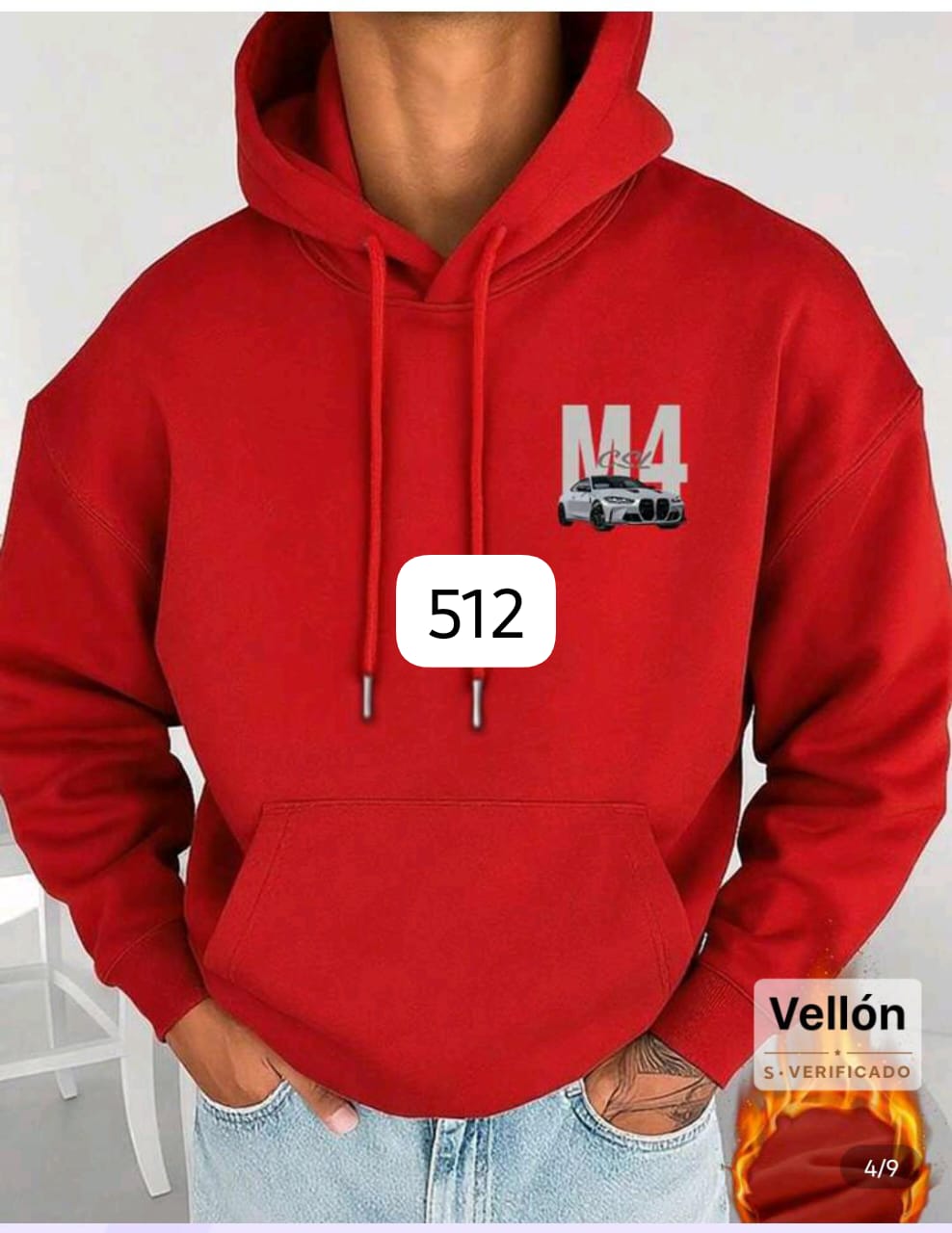 HOODIE "M4 CSL" ROJO - SUDADERA DE ALTO RENDIMIENTO AUTOMOTRIZ