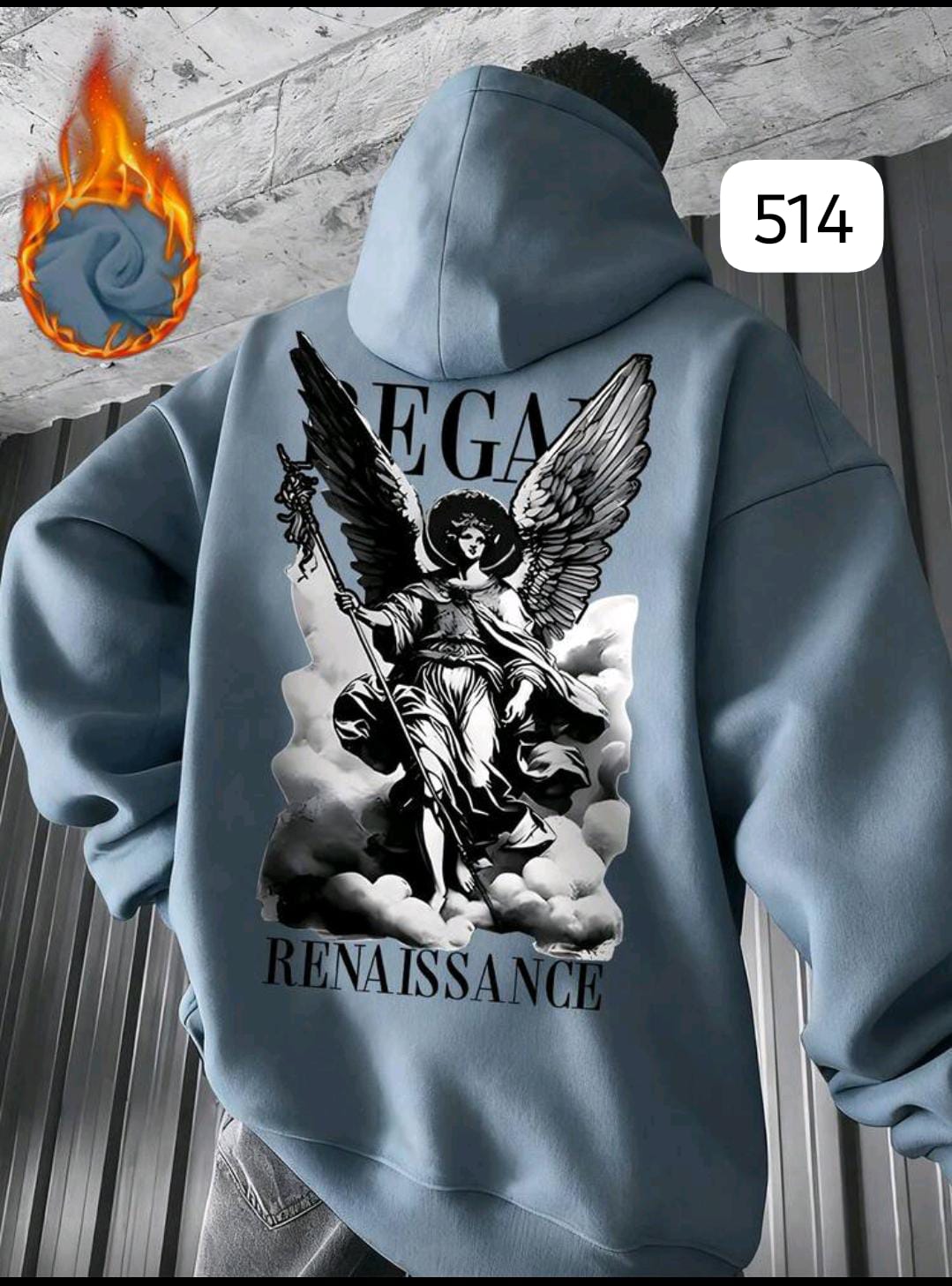 HOODIE "REGAL RENAISSANCE" - SUDADERA CON GRÁFICO DE ÁNGEL GUERRERO