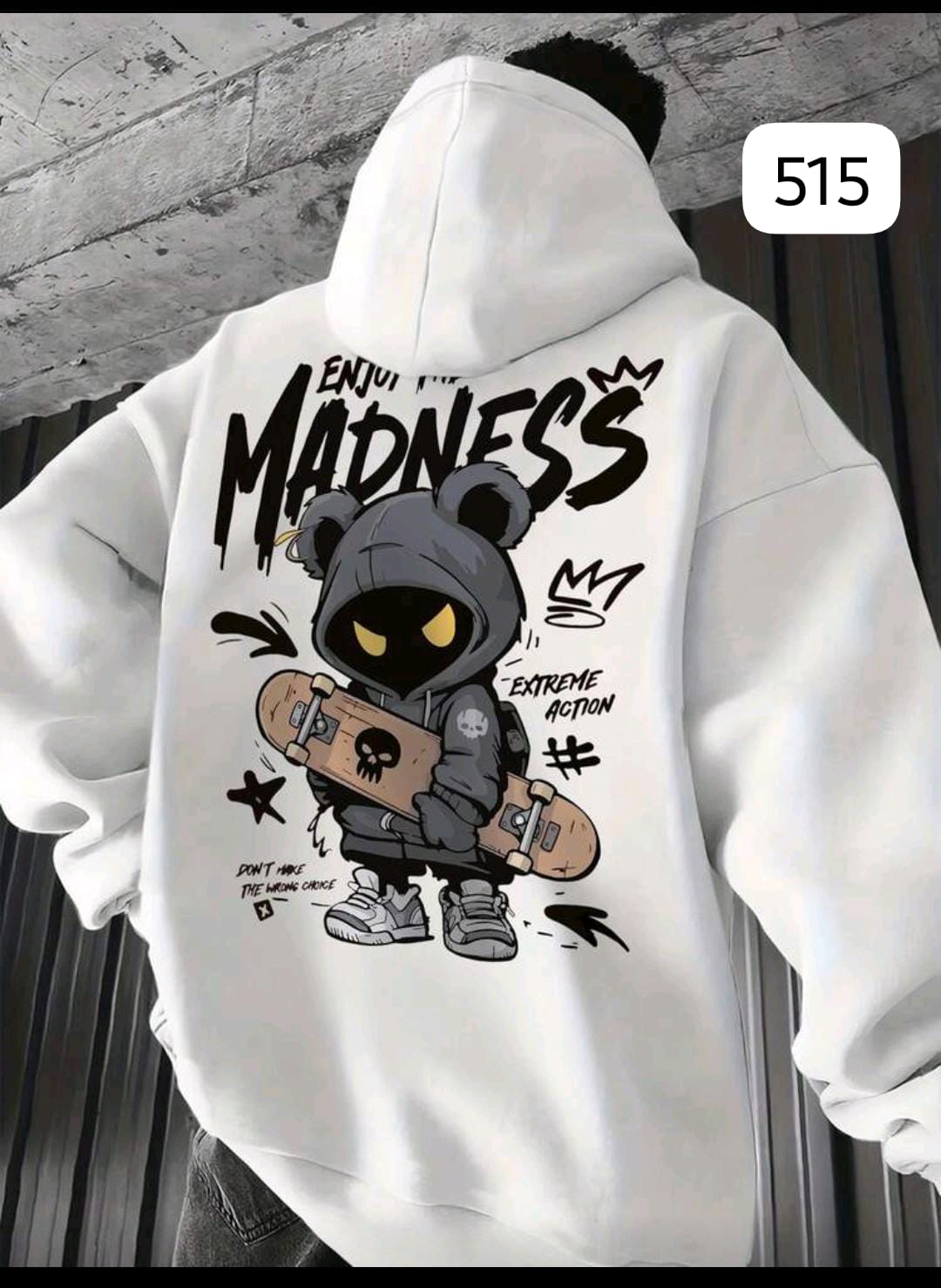 HOODIE "MADNESS" NEGRO - SUDADERA STREETWEAR SKATER ART