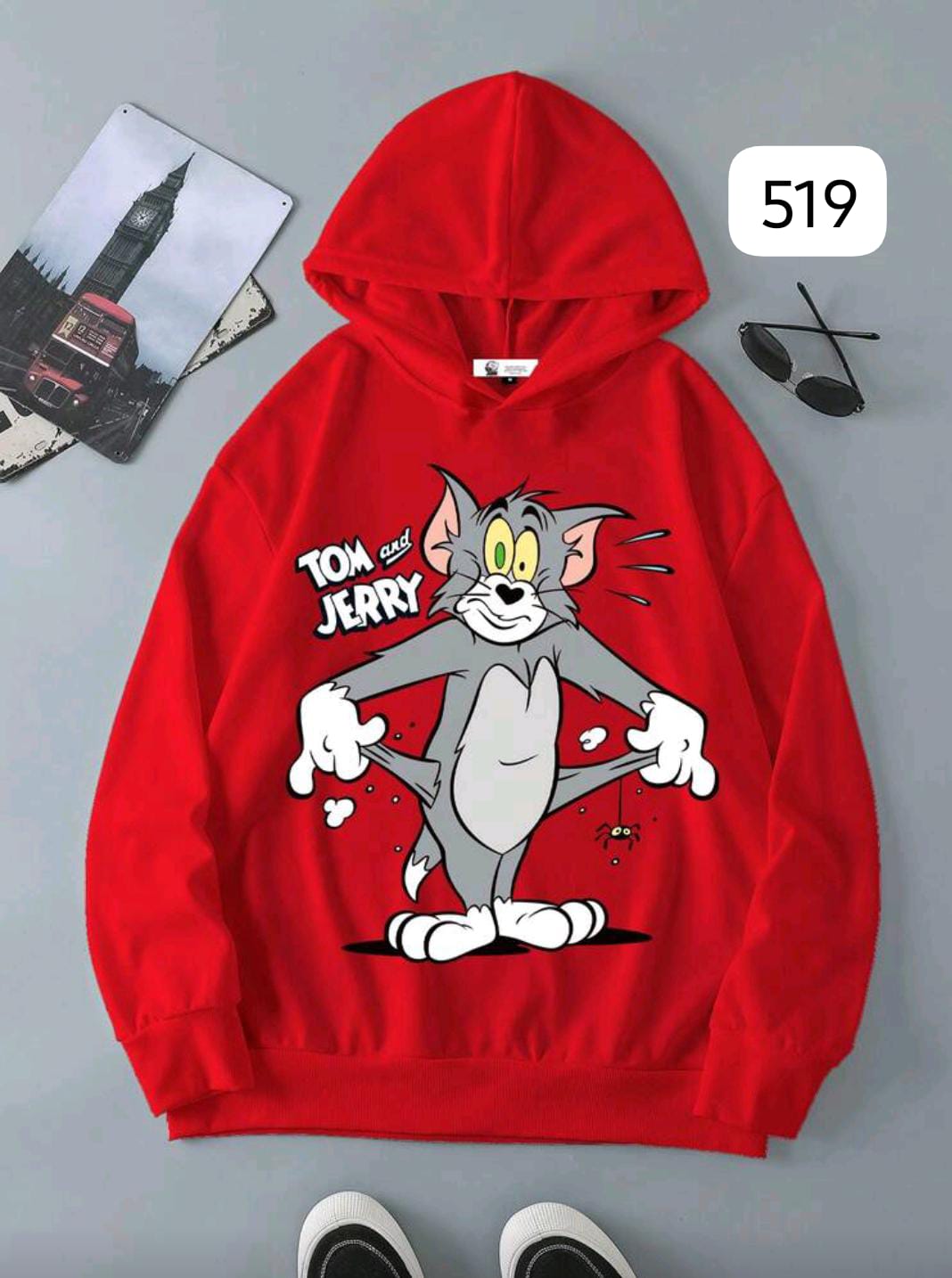 HOODIE "TOM AND JERRY - BROKE" - SUDADERA GRÁFICA HUMORÍSTICA