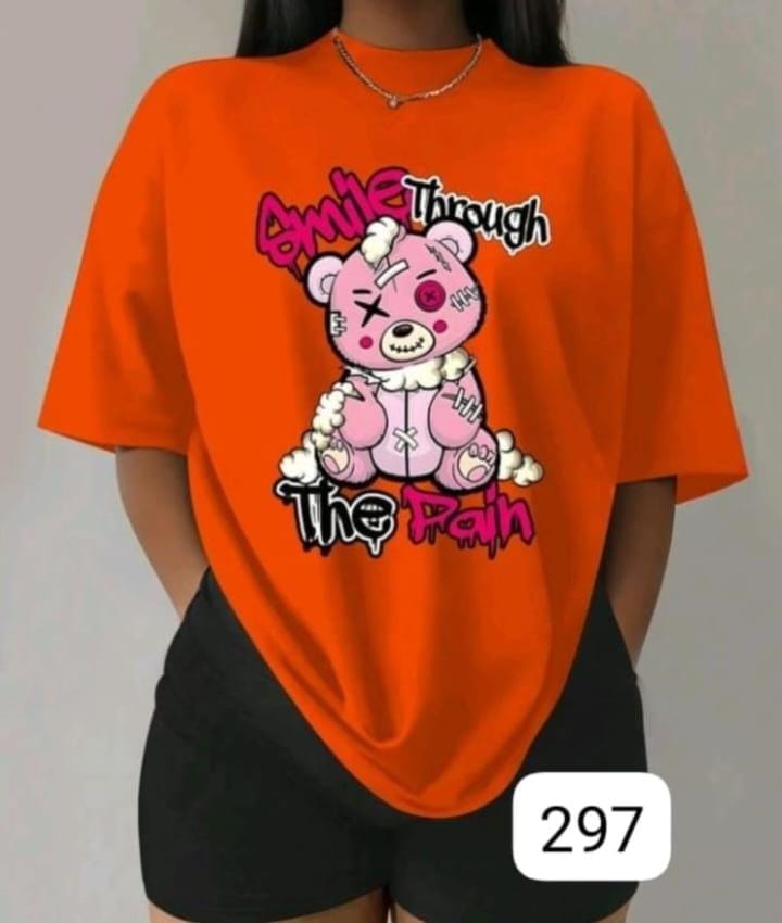 Camiseta SMILE THROUGH THE PAIN ORANGE