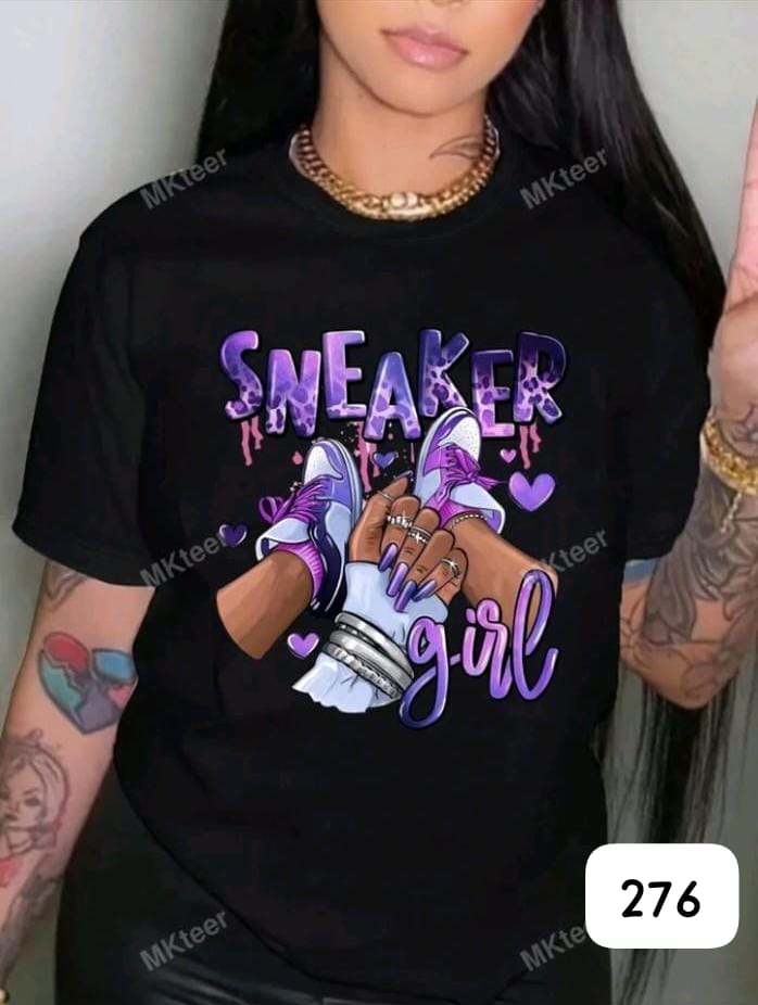 Camiseta SNEAKER GIRL BLACK