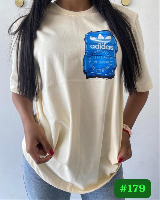 CAMISETA DE DAMA BLUE STACK LOGO