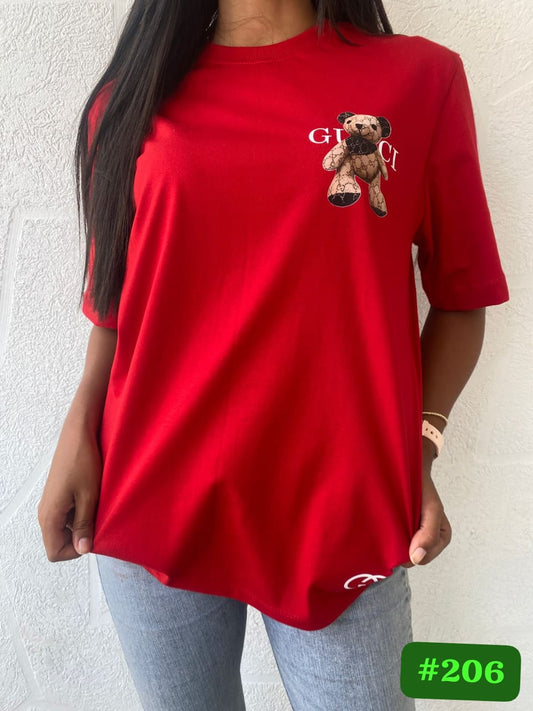CAMISETA DE DAMA GUCCI RED BEAR