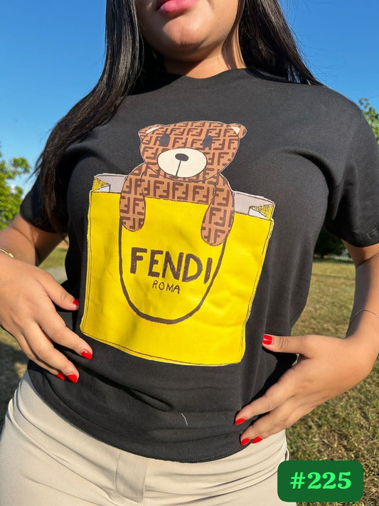 CAMISETA DE DAMA FENDI BEAR POCKET