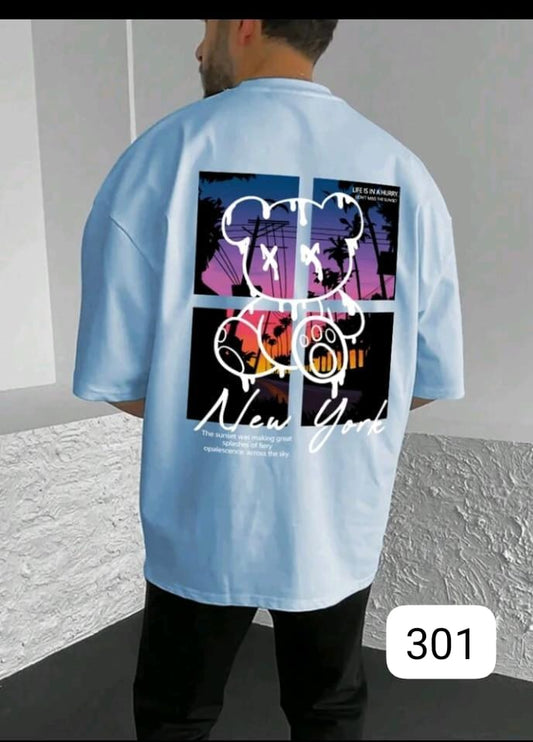 NEW YORK SUNSET TEDDY BEAR RED OVERSIZE (Azul)