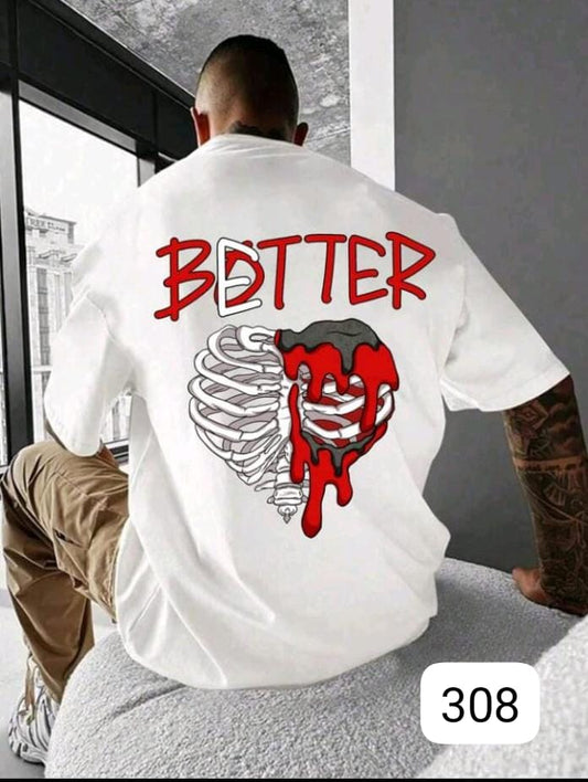 BETTER "SKELETON HEART" WHITE OVERSIZE