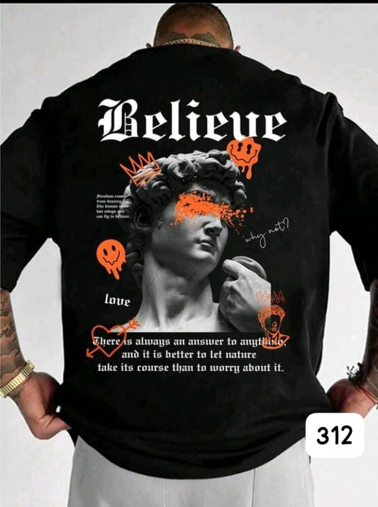 STATUE OF DAVID "BELIEVE" BLACK OVERSIZE