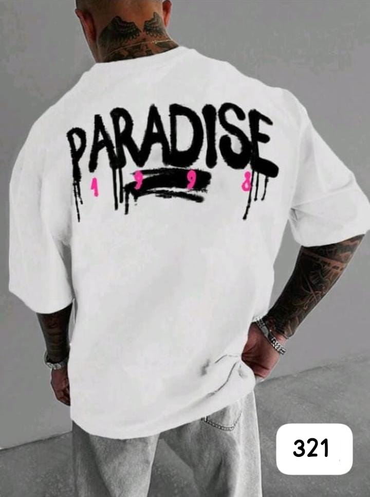PARADISE "DRIPPING FONT" WHITE OVERSIZE