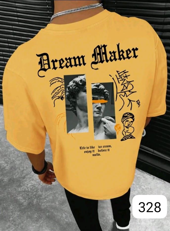 STATUE OF DAVID "DREAM MAKER" YELLOW OVERSIZE