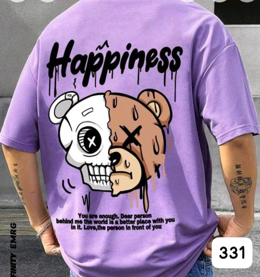 HAPPINESS "SKULL BEAR" LILA OVERSIZE