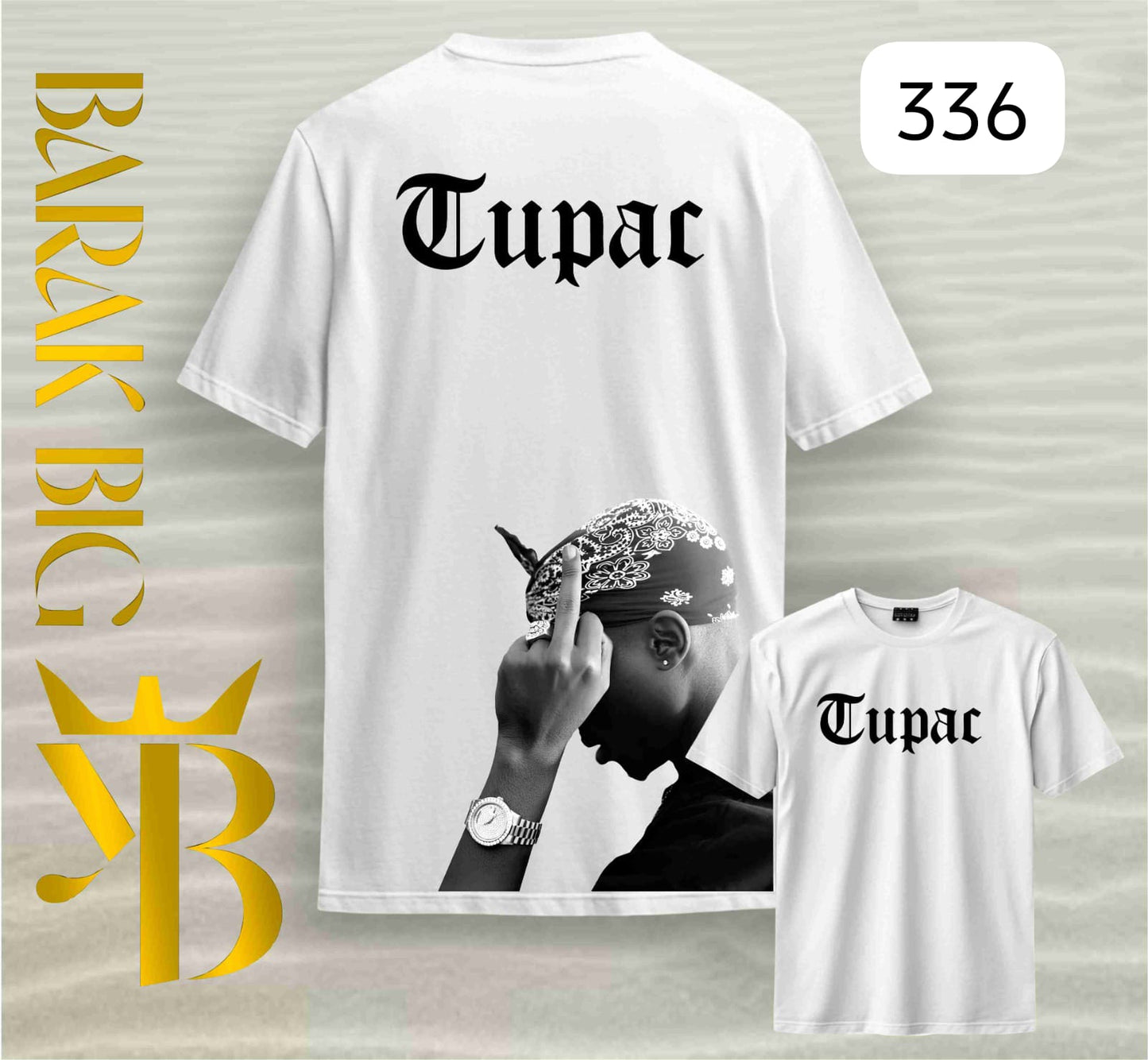 TUPAC "ICONIC REBEL" WHITE OVERSIZE