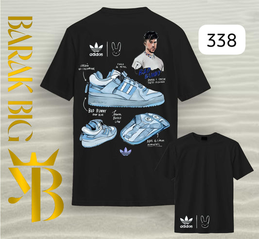ADIDAS x BAD BUNNY "BABY BLUE FORUM" BLACK OVERSIZE