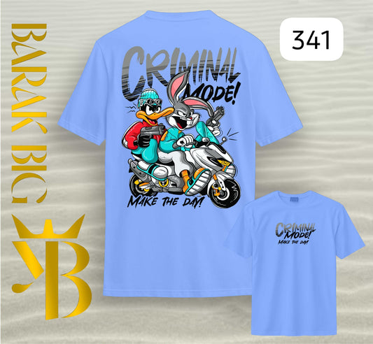 CRIMINAL MODE "BUGS & DAFFY RIDE" CELESTE OVERSIZE