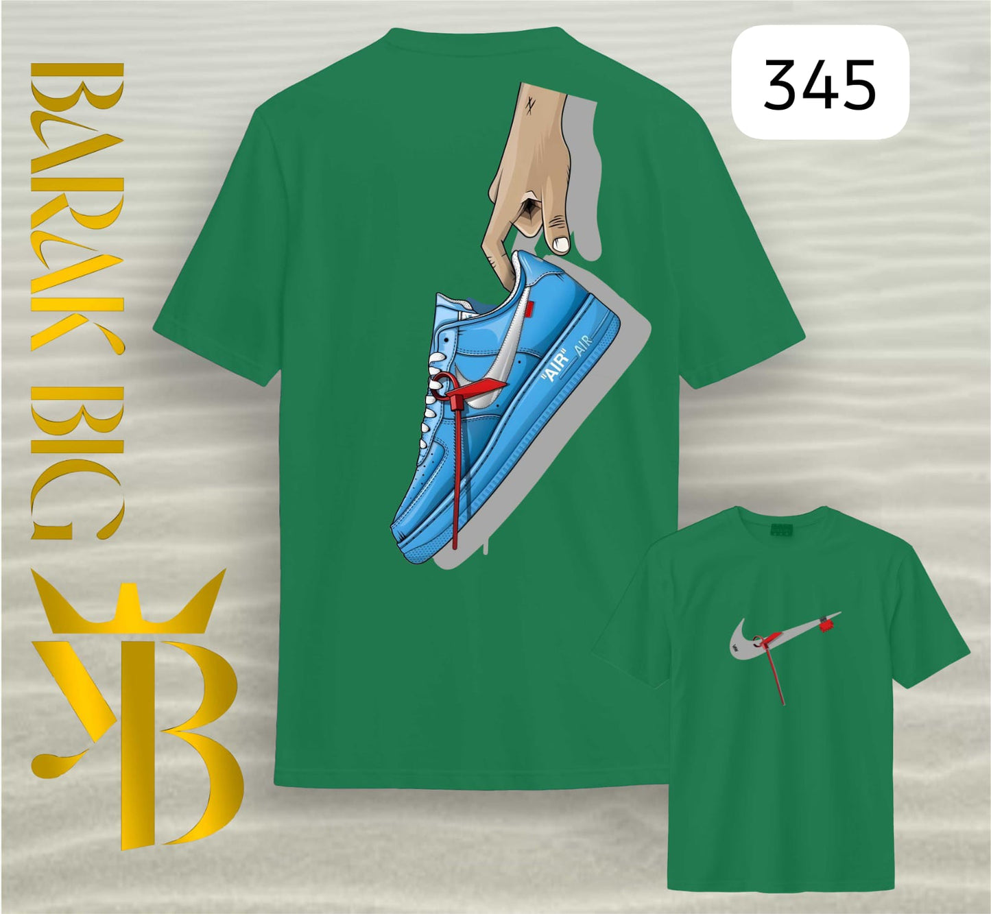 OFF-WHITE x NIKE "AIR FORCE 1 MCA" VERDE OVERSIZE