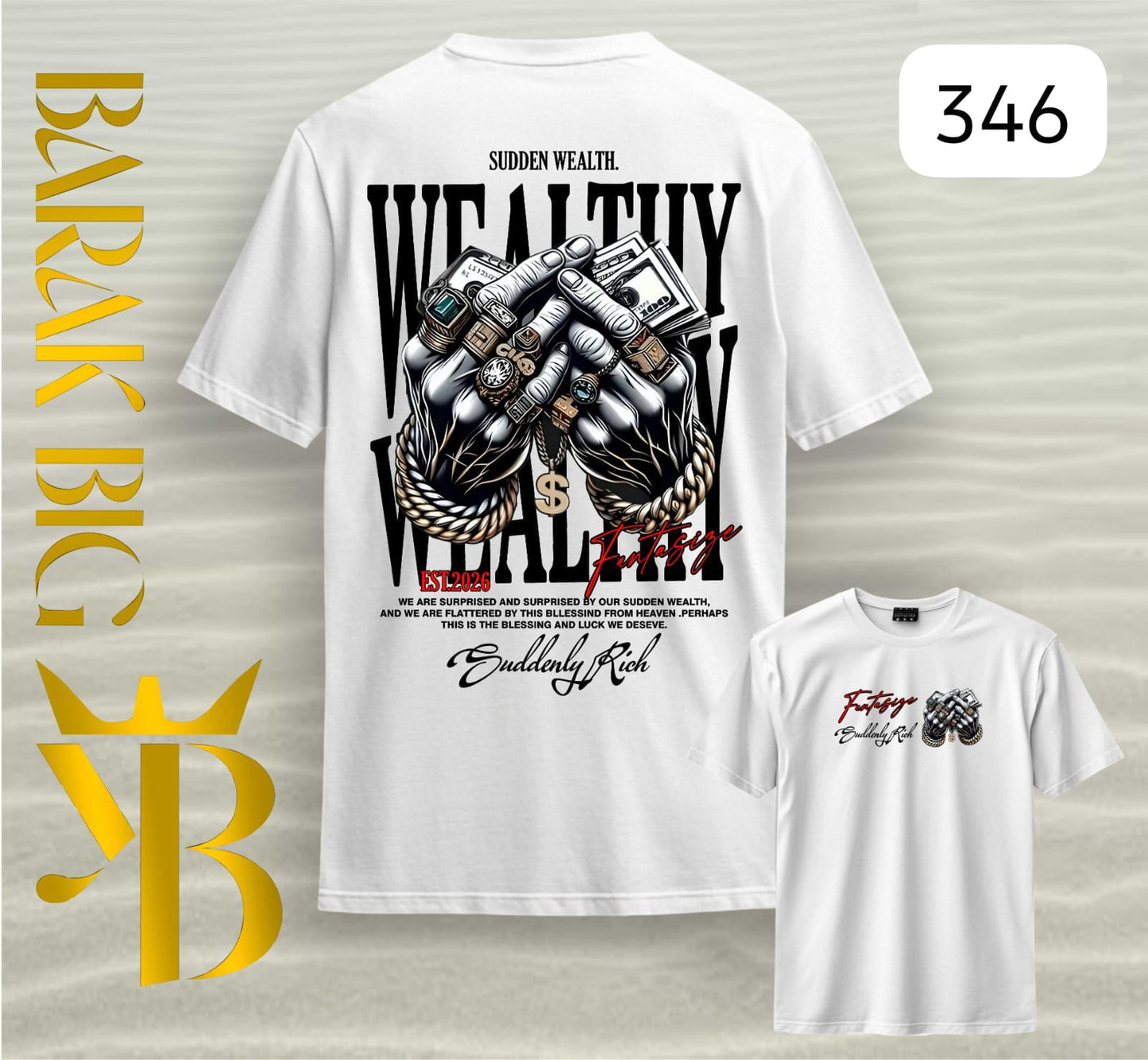 SUDDEN WEALTH "WEALTHY FANTASY" WHITE OVERSIZE