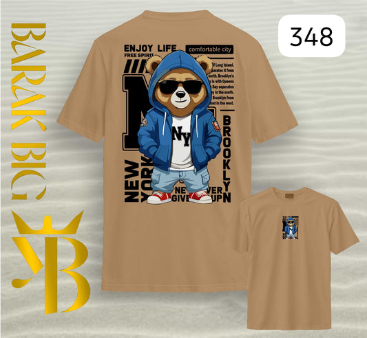 NEW YORK BEAR "BROOKLYN SPIRIT" BEIGE OVERSIZE