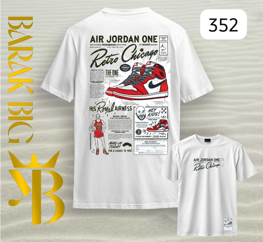 AIR JORDAN ONE "RETRO CHICAGO HISTORY" WHITE OVERSIZE