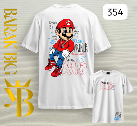 SUPER MARIO "INCREDIBLE ADVENTURE" WHITE OVERSIZE