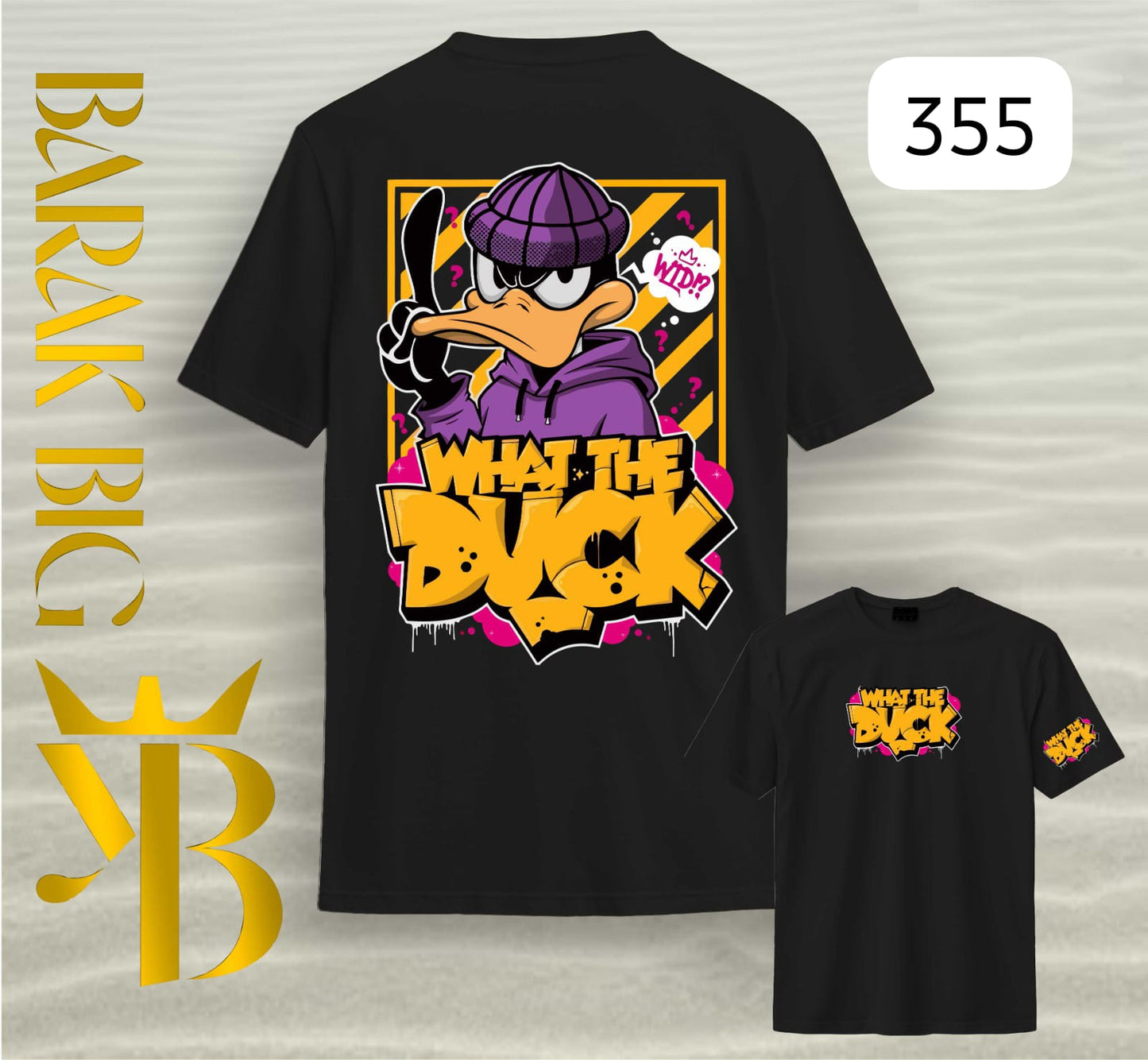 DAFFY DUCK "WHAT THE DUCK" BLACK OVERSIZE