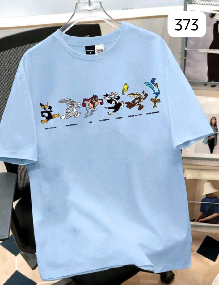 LOONEY TUNES "SQUAD RUN" LIGHT BLUE OVERSIZE