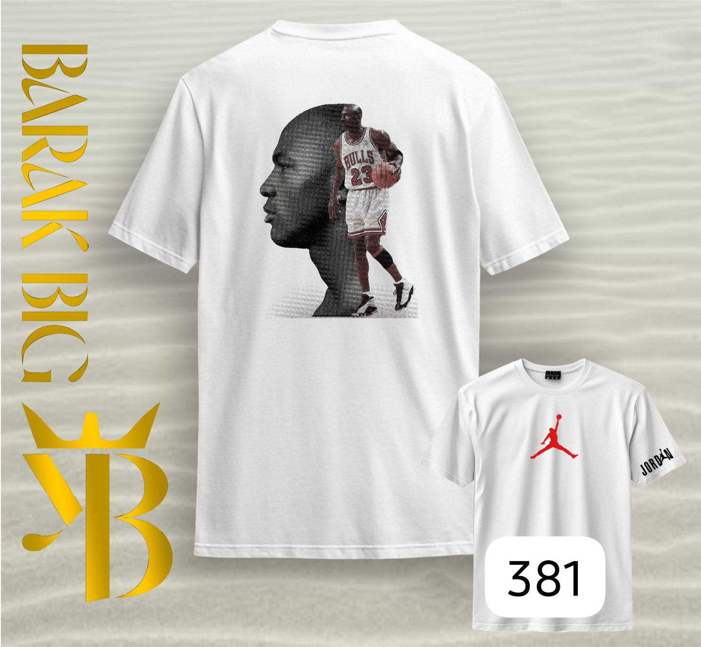 JORDAN SILHOUETTE "THE GOAT" WHITE OVERSIZE