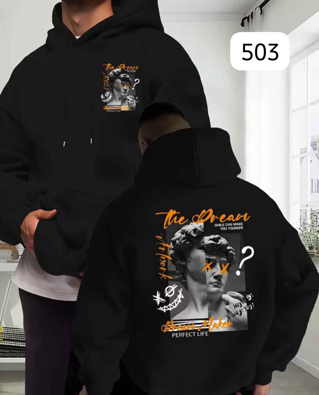 HOODIE STREETWEAR "THE DREAM" - SUDADERA OVERSIZE CON ESTAMPA GRÁFICA DAVID