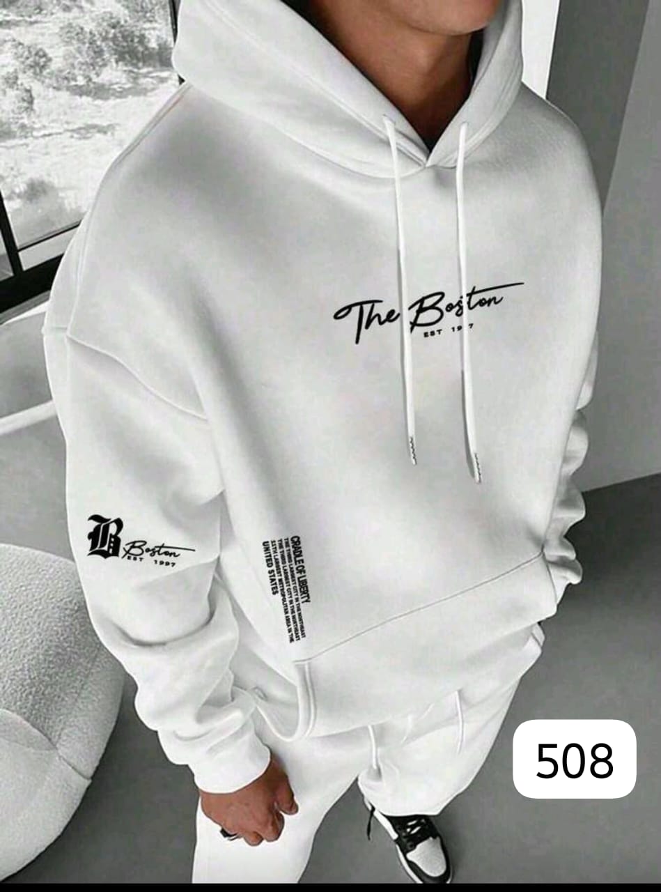 HOODIE MINIMALISTA "THE BOSTON EST 1997" - SUDADERA DE CORTE OVERSIZE
