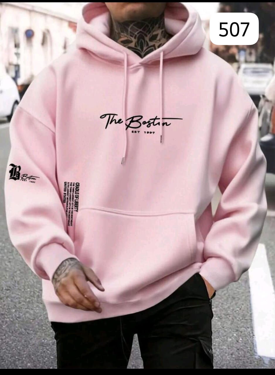 HOODIE MINIMALISTA "THE BOSTON EST 1997" - SUDADERA DE CORTE OVERSIZE