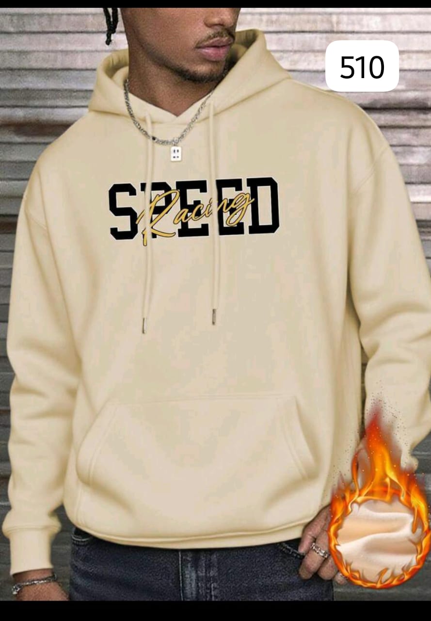 HOODIE "SPEED RACING" BEIGE - SUDADERA URBANA ESTILO MOTOR
