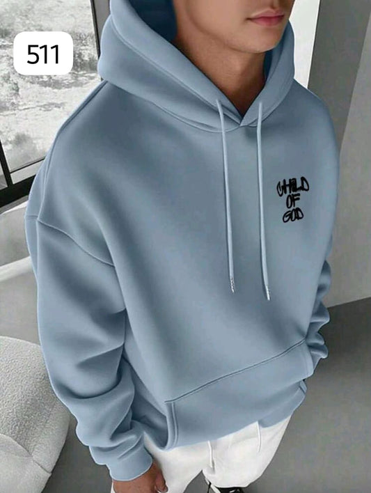 HOODIE "CHILD OF GOD" AZUL - SUDADERA STREETWEAR MINIMALISTA