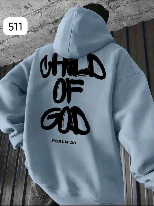 HOODIE "CHILD OF GOD" AZUL - SUDADERA STREETWEAR MINIMALISTA