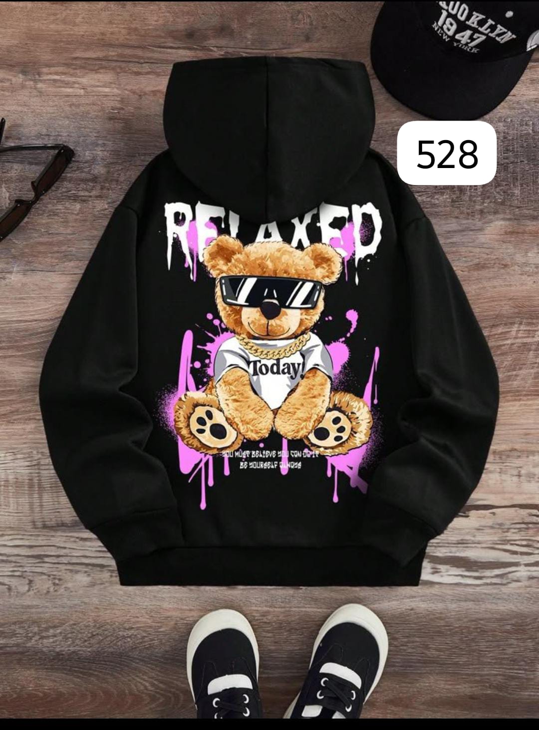 HOODIE RELAXED – GRAFFITI TEDDY BEAR