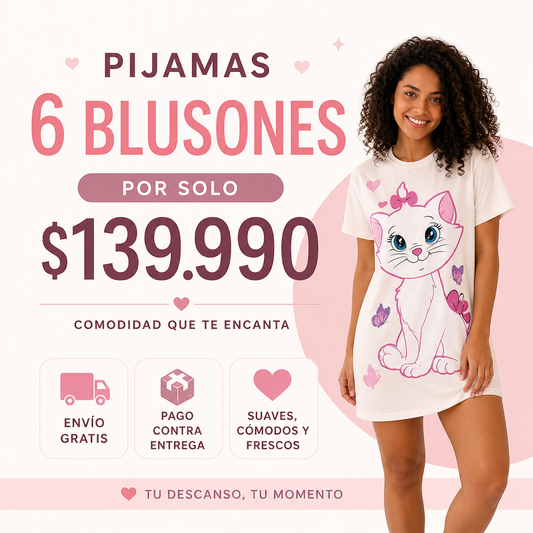 Pack de 6 Pijamas Blusones